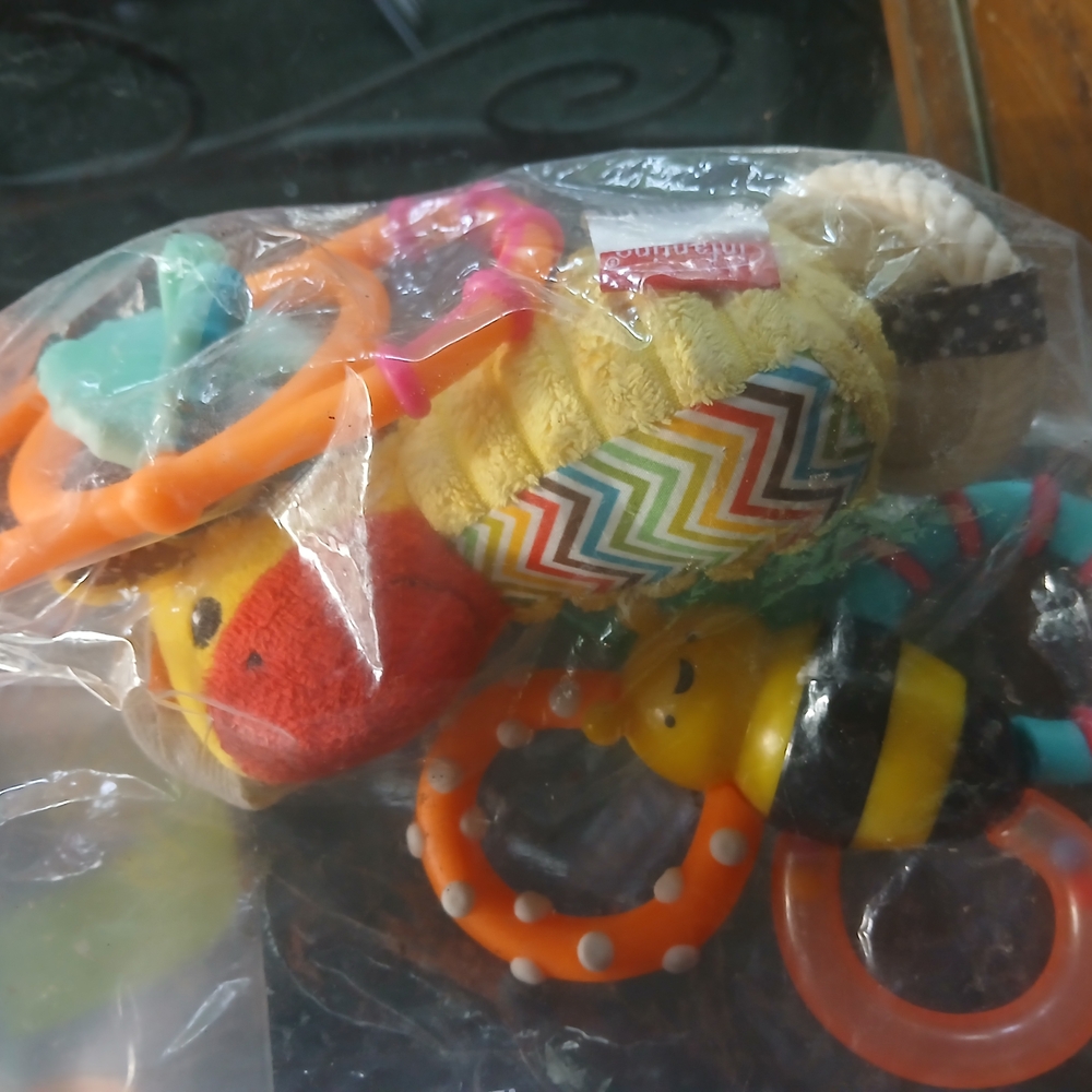 Colorful Plush Baby Rattle Toy Set